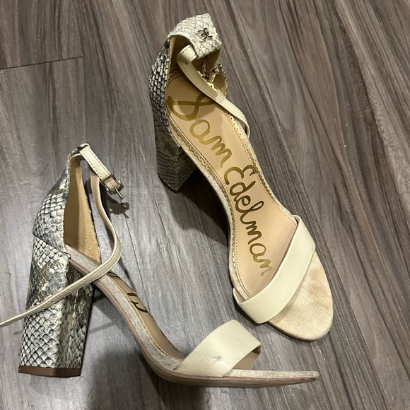 Sam Edelman Snakeskin Heels - Picture 1 of 4